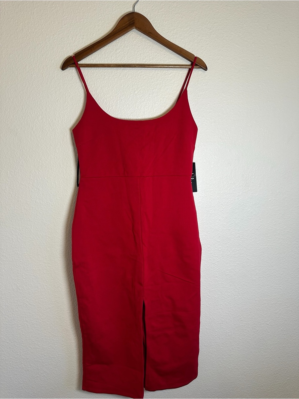 Lulu's Red Spaghetti-Strap Midi Dress